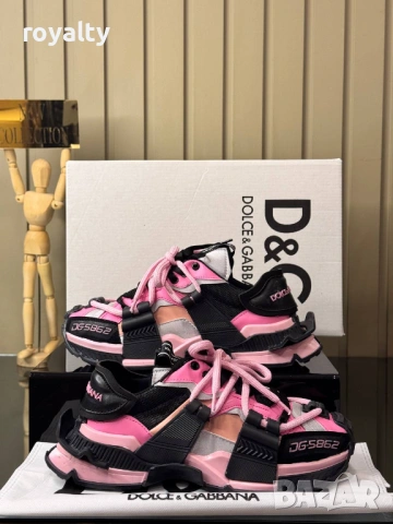 Dolce & Gabbana Нови Дамски Маратонки Черно - Розово 