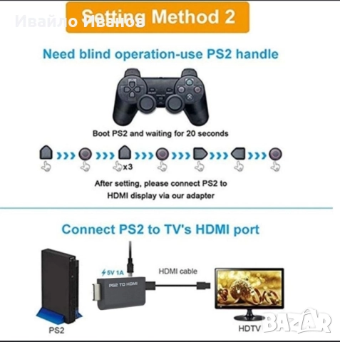 PS2toHDMI адаптер за плейстейшън 2, снимка 8 - Аксесоари - 36554897