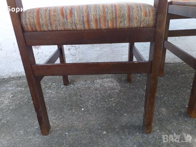 Български тапицирани дървени столове, снимка 8 - Столове - 31977811