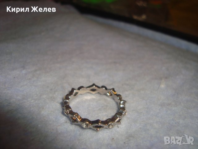 КРИСТАЛЕН АЖУРЕН КРАСИВ ФИН СРЕБРИСТ ПРЪСТЕН ТИП ХАЛКА 27664, снимка 10 - Пръстени - 37515796