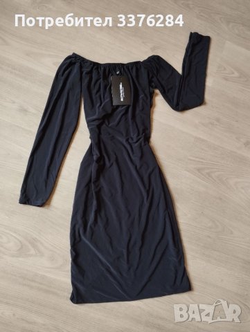 Нова!!!Черна рокля PRETTULITTLETHING, снимка 2 - Рокли - 39865682