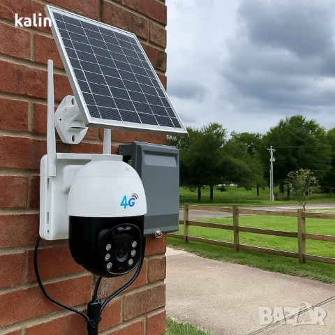Соларна 10MP 4G безжична PTZ камера с детектор за движение и двупосочно аудио – Модел, снимка 2 - Други стоки за дома - 51045232