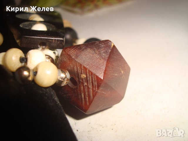 ТУАРЕГСКА ОГЪРЛИЦА от РОГ и КЕХЛИБАР ФАТУРАН РЪЧНА МАЙСТОРСКА СТАРА ИЗРАБОТКА ЕТНО - УКРАШЕНИЕ 16622, снимка 13 - Антикварни и старинни предмети - 31450853