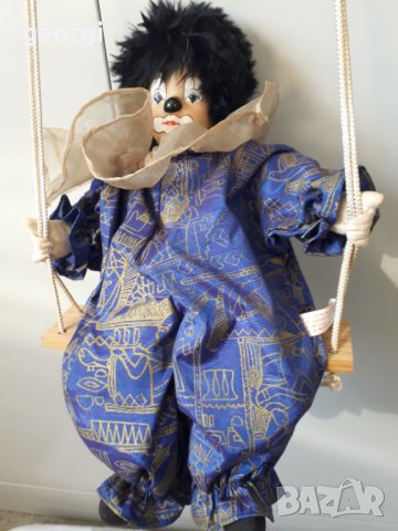 Стара кукла клоун, снимка 2 - Антикварни и старинни предмети - 31479578