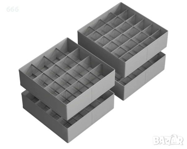 Органайзер за бельо SONGMICS, комплект от 4 броя , 80 отделения