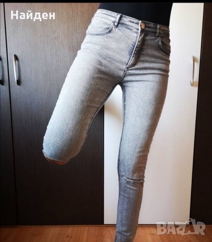 Сиви дънки H&M с накъсани крачоли, снимка 3 - Детски панталони и дънки - 35531598