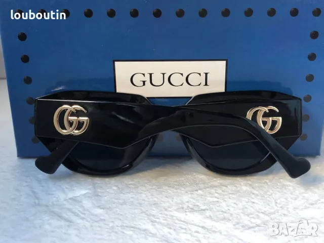 GUCCI с лого 1:1 дамски слънчеви очила котка 2 цвята, снимка 13 - Слънчеви и диоптрични очила - 47680826