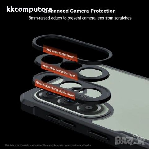 XUNDD Прозрачен Калъф за Samsung A57 - TPU+Акрил, Airbag, 0.8mm защита, Черен, снимка 4 - Калъфи, кейсове - 53973229