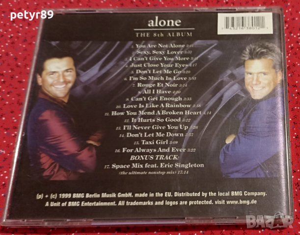 Modern Talking - alone, снимка 3 - CD дискове - 42344842