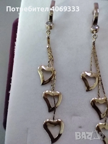 Златни обеци 14 карата 3.92гр, снимка 2 - Обеци - 54322557