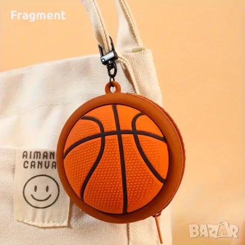 Баскетболна топка чанта/портмоне Шикозна Силиконова, снимка 5 - Портфейли, портмонета - 49091036