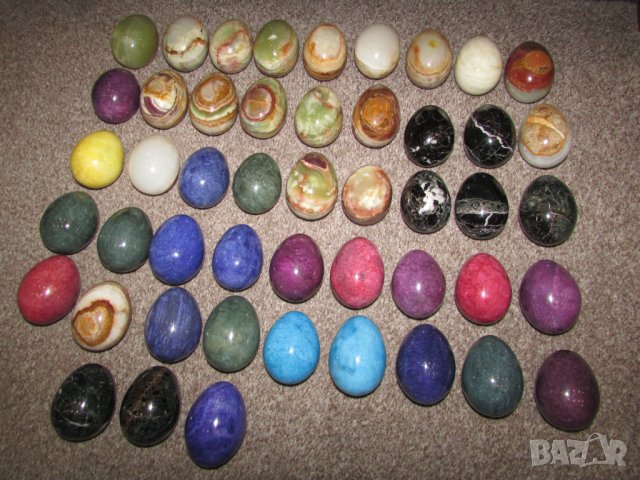 Яйца от фисили, минерали, оникс мрамор, за Великден, снимка 4 - Други ценни предмети - 44491690
