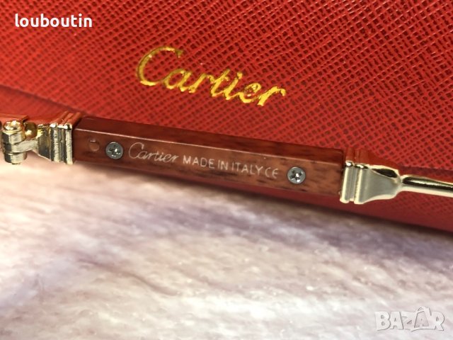 Cartier мъжки слънчеви очила с дървени дръжки, снимка 10 - Слънчеви и диоптрични очила - 42796957