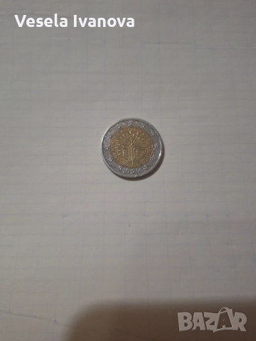 Монета от 2 Евро от 2001, снимка 2 - Нумизматика и бонистика - 52950268
