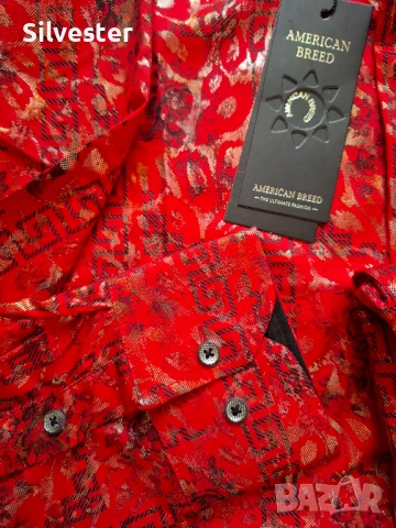 Мъжка елегантна официална риза American Breed, Чисто нова, Размер L , снимка 10 - Ризи - 50887151