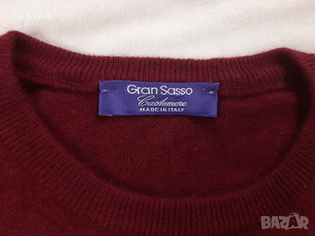 Gran Sasso - Мъжки пуловер от 100% кашмир размер M, снимка 6 - Пуловери - 52653904