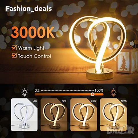 Нова модерна LED нощна светлина 10 режима RGB настолна лампа стая хол, снимка 2 - Настолни лампи - 40753941