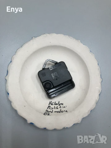 Стенен керамичен часовник - ръчно изработен, снимка 2 - Стенни часовници - 50531763