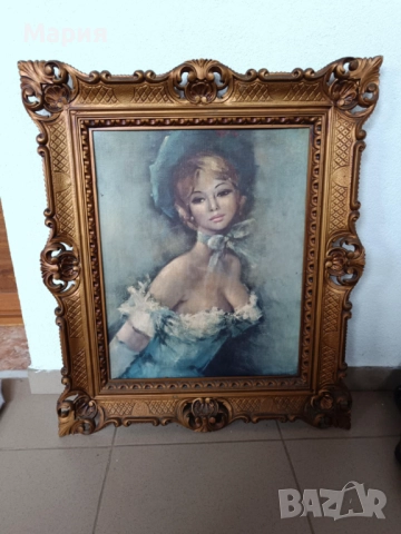 Голяма картина , снимка 3 - Антикварни и старинни предмети - 52866535