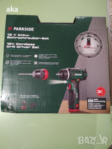 12 V Комплект акумулаторна дрелка PBSA 12 E4 С 2 акумулаторни батерий и 75 аксесоари 3 г. гаранция, снимка 2 - Други инструменти - 52651676