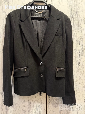 Ново черно елегантно 100 % оригинално сако блейзер Guess guess , снимка 2 - Сака - 52484537
