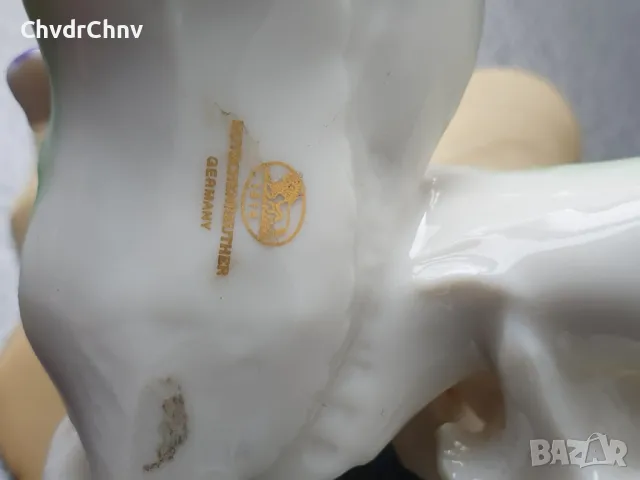 Hutschenreuther статуетка 5см/Хюченройтер Бавария немска порцеланова фигура на пеперуда върху цвете, снимка 5 - Колекции - 47595843