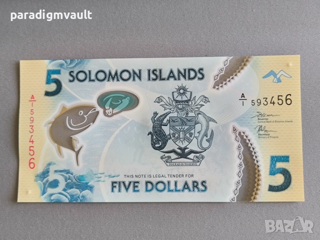 Банкнота - Соломонови острови - 5 долара UNC | 2019г.