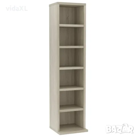 vidaXL Етажерка за дискове, сонома дъб, 21x20x88 см, инженерно дърво(SKU: 800354)