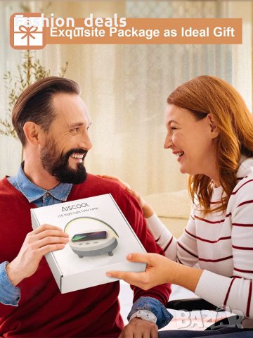 Нова Нощна лампа с безжично зарядно устройство LED светлина стая декор, снимка 5 - Друга електроника - 40052738