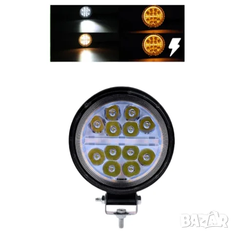 Компактен LED прожектор с вграден мигач 11.6 cm