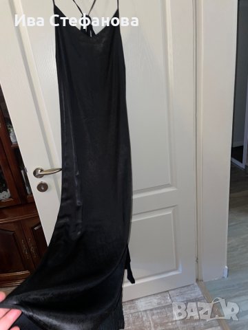Черна лятна  нова сатенена парти коктейлна рокля Reserved , снимка 3 - Рокли - 37261091