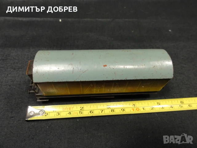 СТАРА РЕТРО МЕТАЛНА ИГРАЧКА ТОВАРЕН ВАГОН TRIX HO 1/87, снимка 7 - Колекции - 50612209
