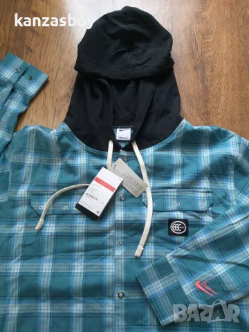 NIKE KD Kevin Durant Men's Hooded Basketball Flannel - страхотно мъжко горнище НОВО L, снимка 5 - Спортни дрехи, екипи - 49263178