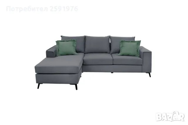 Удобен Ъглов диван Fabulous реверсивен плат 240x165x95см , 2 цвята, снимка 1