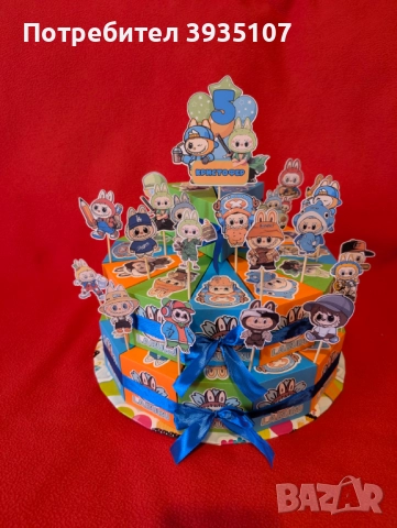 Картонена торта Лабубу, снимка 4 - Други - 51975211