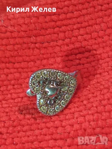 СКЪПОЦЕННА СЪРЦЕВИДНА СРЕБЪРНА ОБЕЦА СРЕБРО 925 с ФАСЕТИРАНИ ЮВЕЛИРНО ЦИРКОНИ 48633, снимка 11 - Обеци - 49522602