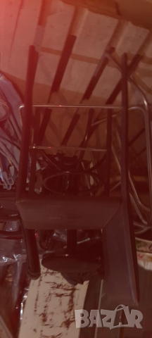 Бар стол тъмно кафява кожа, снимка 4 - Столове - 36408501