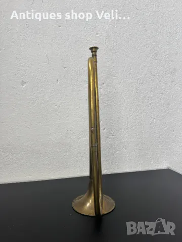 Военна бронзова тръба-Фанфар №6961 , снимка 3 - Антикварни и старинни предмети - 50427765