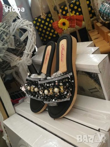 Дамски чехли с перличка. Последен 1 брой 40 размер , снимка 3 - Чехли - 29105224