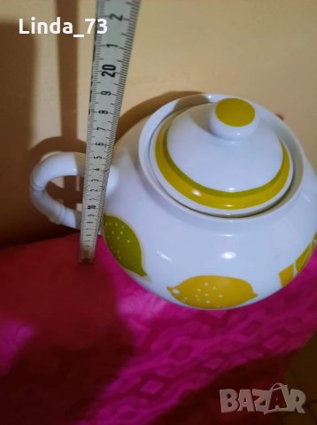 Голям чайник,с лимони-"Robin Zingone"-design. Закупен от Америка, снимка 7 - Аксесоари за кухня - 34959447