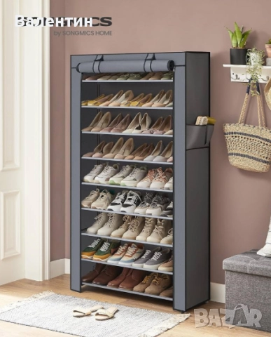10 етажен органайзер за обувки с покривало, снимка 3 - Други стоки за дома - 52489349