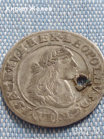 Сребърна монета 6 кройцера 1671г. Леополд първи Кремниц Унгария 13774, снимка 4 - Нумизматика и бонистика - 42890187