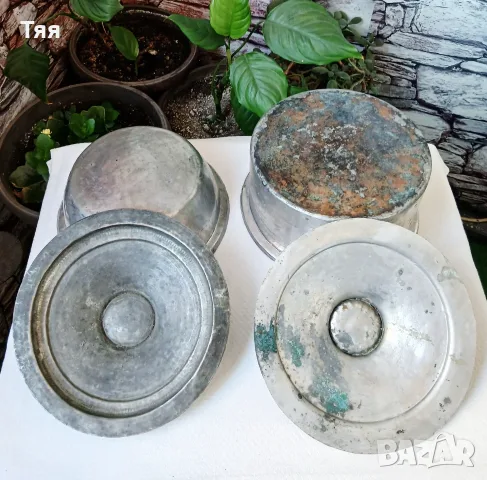 Стари медни тенджери , снимка 3 - Антикварни и старинни предмети - 55829201