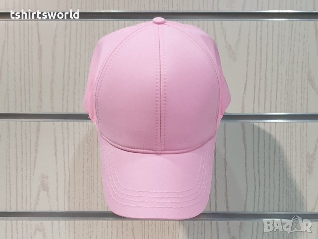Нова изчистена шапка с козирка в розов цвят, микрофибър, снимка 4 - Шапки - 37505714