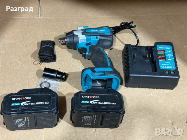 Ударен гайковерт  Kraft Royal DTW285 –  2 Батерии, зарядно и Куфар