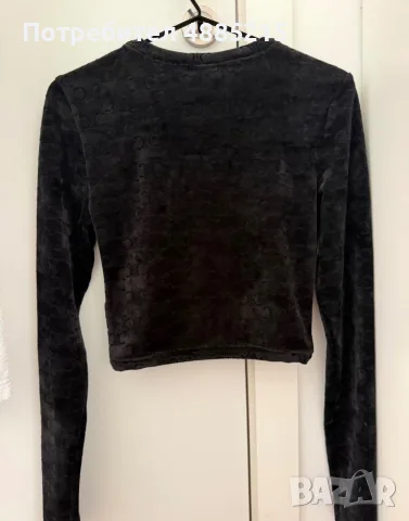 Плюшен къс суичър Celine Style с цип – нов с етикет., снимка 3 - Суичъри - 55845565