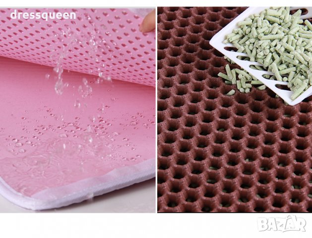 2738 Водоустойчива постелка за пред котешка тоалетна двупластова, снимка 12 - За котки - 30527950