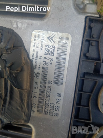 Компютър двигател за Peugeot 407 1.6 HDI 0281011558 9656974680 9653239880 Компютър двигател , снимка 3 - Части - 54349120