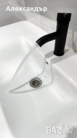 Черен смесител за баня, снимка 7 - Смесители - 52030373