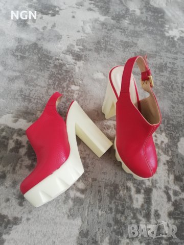 Модерни дамски сандали в червен цвят. Промо цена само 39.00 лева. , снимка 5 - Дамски обувки на ток - 30208628